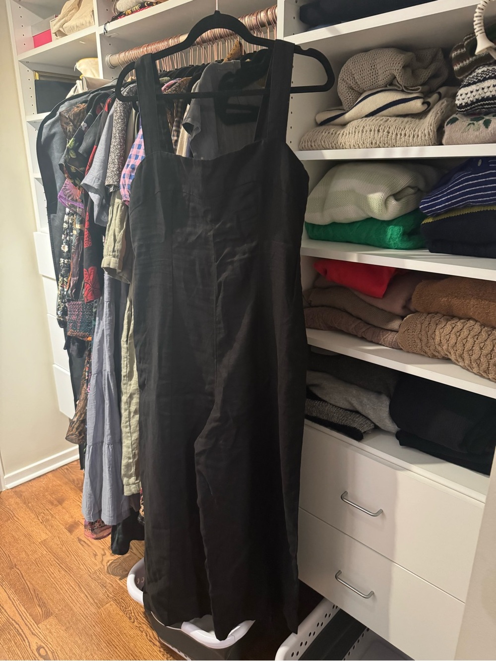 Madewell Black Linen Jumpsuit